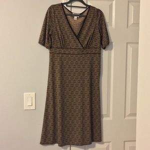 Ann Taylor LOFT Half Sleeve Patterned Dress